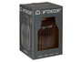 GIFTDECOR Jarron Cristal Rayas Oro Grande Transparente