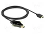 DELOCK Adaptateur 4K UHD 2160p DisplayPort/mini DisplayPort/USB C vers HDMI 1,75m