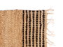 Giftdecor Tapis Naturel Rayures Noir 60 x 90 cm Jute Coton (Set de 12)