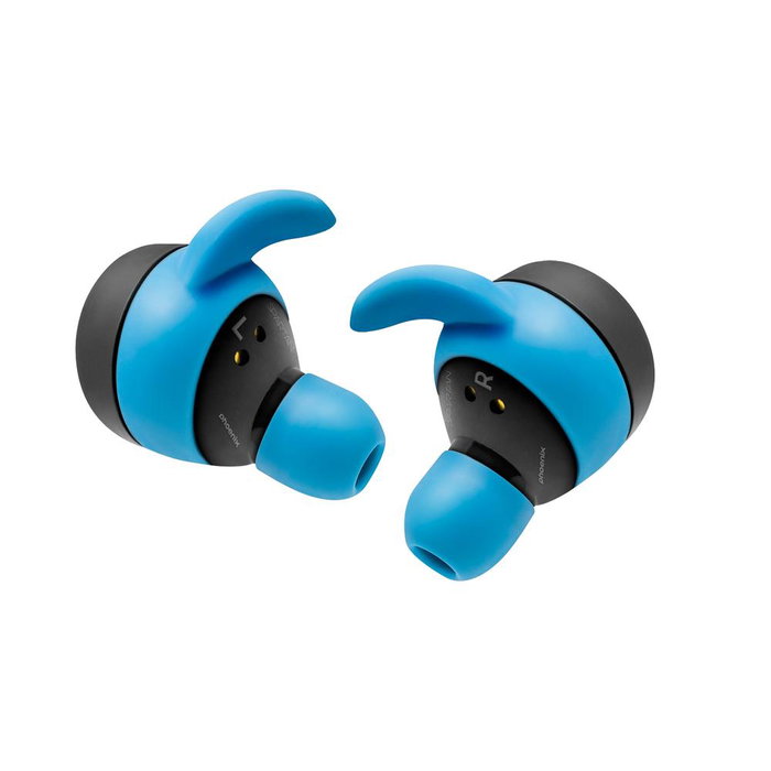 Phoenix Spartan Écouteurs Sport Bluetooth 5.3 Design Convertible In-Ear et On-Ear avec Double Microphone Bleu