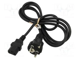 GOOBAY Câble d'alimentation H05VV-F 3x0,75mm2 CEE 7/7 vers IEC C13 2m