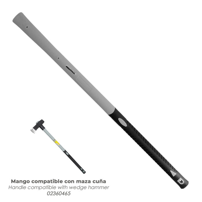 WOLFPACK LINEA PROFESIONAL Manche en fibre de verre pour masse, 90 cm, 53x33 mm