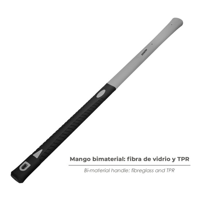 WOLFPACK LINEA PROFESIONAL Manche en fibre de verre pour masse, 90 cm, 53x33 mm