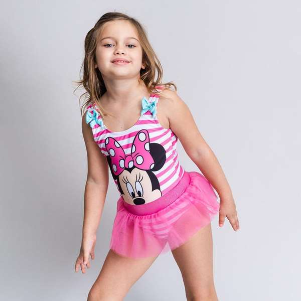 Cerdá Maillot de bain Minnie avec tulle, rose, 4 ans