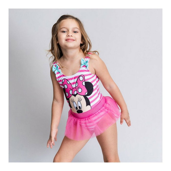 Cerdá Maillot de bain Minnie avec tulle, rose, 4 ans