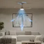 Philips - Ventilateur de plafond à pales fixes avec lumière blanche réglable et télécommande - Flux d'air puissant réversible - 6 vitesses - Silencieux (<50 dB) - Blanc