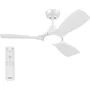 Philips - Ventilateur de plafond à pales fixes avec lumière blanche réglable et télécommande - Flux d'air puissant réversible - 6 vitesses - Silencieux (<50 dB) - Blanc