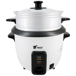 Thulos TH-RK18 Cuiseur de Riz Électrique 700W 1.8L avec Maintien au Chaud, Cuisson Vapeur, Antiadhésif