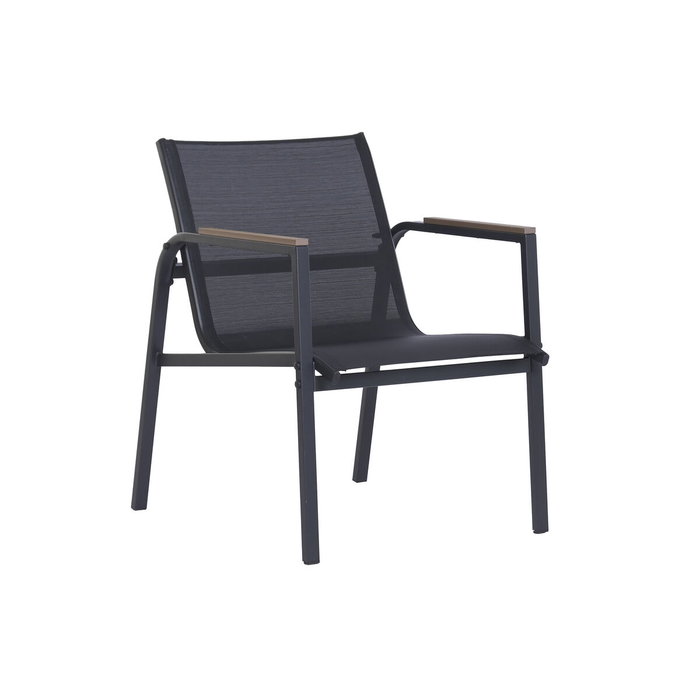 Canapé de jardin Home ESPRIT Noir Gris foncé 119 X 70 X 64 CM