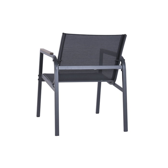 Canapé de jardin Home ESPRIT Noir Gris foncé 119 X 70 X 64 CM