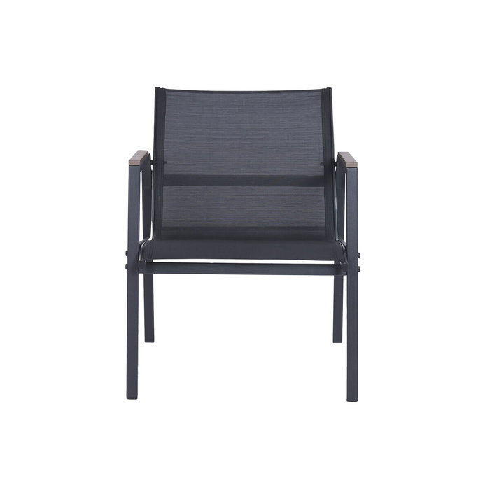Canapé de jardin Home ESPRIT Noir Gris foncé 119 X 70 X 64 CM