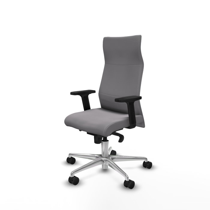 Piqueras Y Crespo Sillón Albacete Gris avec mécanisme Synchro et base aluminium Piqueras Y Crespo Sillón Albacete Gris avec mécanisme Synchro et base aluminium