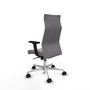 Piqueras Y Crespo Sillón Albacete Gris avec mécanisme Synchro et base aluminium
