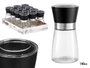 VIVALTO Lot de 24 épiciers en verre 150ml - Noir + Transparent