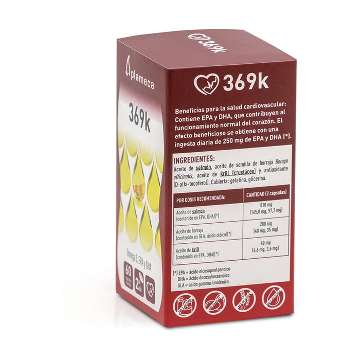 Plameca 369K Oméga 3 369 et Krill 60 gélules