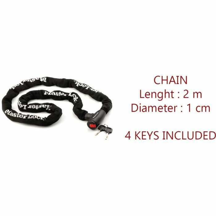 Master Lock Chaîne Antivol Moto 2 m