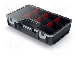 KISTENBERG Conteneur collectif avec partitions noir 294x194x60mm