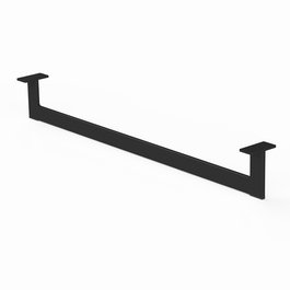 Q&Q L890 Tella XL - Pâtement en métal pour sofa et meuble - 890 mm x 120 mm - Noir mat - Métrique M10