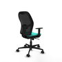 Piqueras y Crespo Chaise de Bureau Jorquera Turquoise et Noir