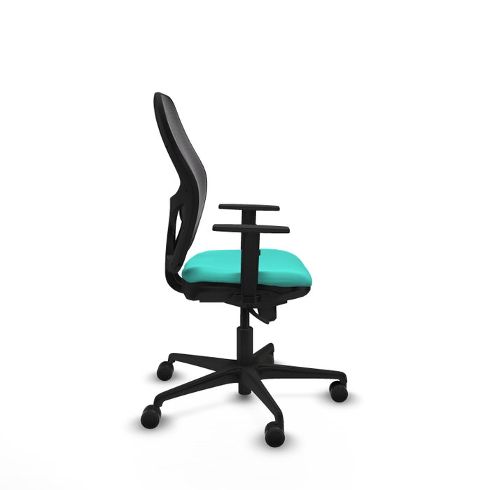 Piqueras y Crespo Chaise de Bureau Jorquera Turquoise et Noir