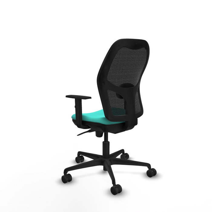 Piqueras y Crespo Chaise de Bureau Jorquera Turquoise et Noir