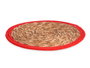 Giftdecor Tapis Naturel Fibre Naturelle avec Bords Rouges 30x30 cm, Décoration Intérieure (Set de 48)