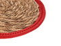 Giftdecor Tapis Naturel Fibre Naturelle avec Bords Rouges 30x30 cm, Décoration Intérieure (Set de 48)