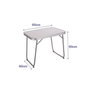 Marbueno Table Pliable Blanche en Acier 60x40x50 cm