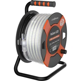 Link2Home Enrouleur LED 25 m 1000 Lm/m 10 W/m IP65 Blanc Froid 6000K Extérieur Chantier Jardin
