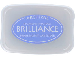 Tsukineko Tampon encreur BRILLIANCE Lavande perlé effet nacaré 95x65mm