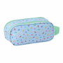 SAFTA Portatodo Double 3D avec motifs Bluey - Sac à main en tissu polyester avec 2 compartiments à fermeture éclair et asa latérale - 21 x 6 x 8 cm