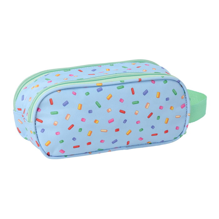 Trousse Fourre-Tout Double Bluey Bleu 21 x 8 x 6 cm