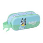 Trousse Fourre-Tout Double Bluey Bleu 21 x 8 x 6 cm