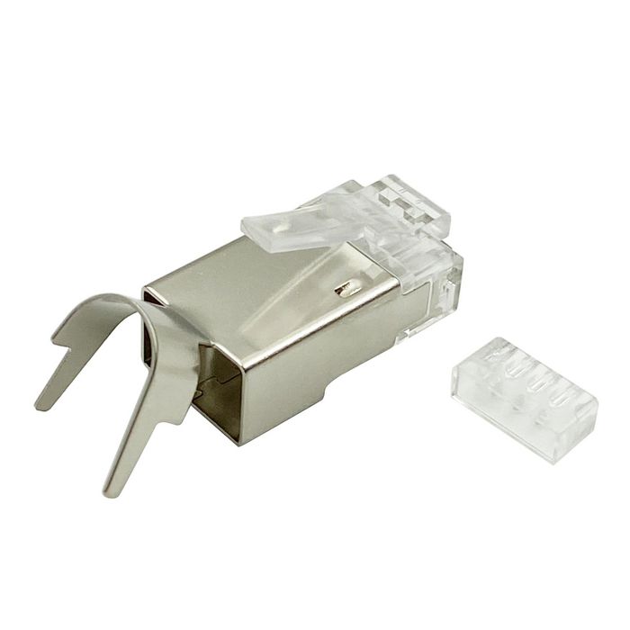 Lanview RJ45 blindée Cat6a pour câble AWG22-23, 10 pièces - Fiche pour montage direct, caméras IP Lanview RJ45 blindée Cat6a pour câble AWG22-23, 10 pièces - Fiche pour montage direct, caméras IP