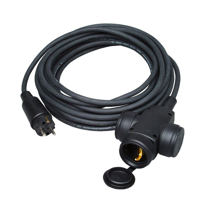 Câble de Rallonge Kopp H07RN-F Noir 10 m Triple Bipolaire Câble de Rallonge Kopp H07RN-F Noir 10 m Triple Bipolaire