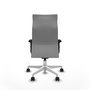 Piqueras Y Crespo Fauteuil Albacete, Gris clair, Mécanisme Synchrone, Base Blanche