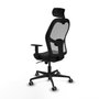 Piqueras y Crespo Chaise de Bureau avec Appui-tête Jorquera 1D036G2 Noir