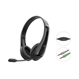 Conceptronic Polona06B3T Casque noir avec jack 3,5 mm et câble de 1,8 m