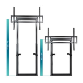 TooQ Support Sol Fixe pour Écrans 55-100 Pouces, Noir, VESA 200x200 à 800x600, Capacité 120kg