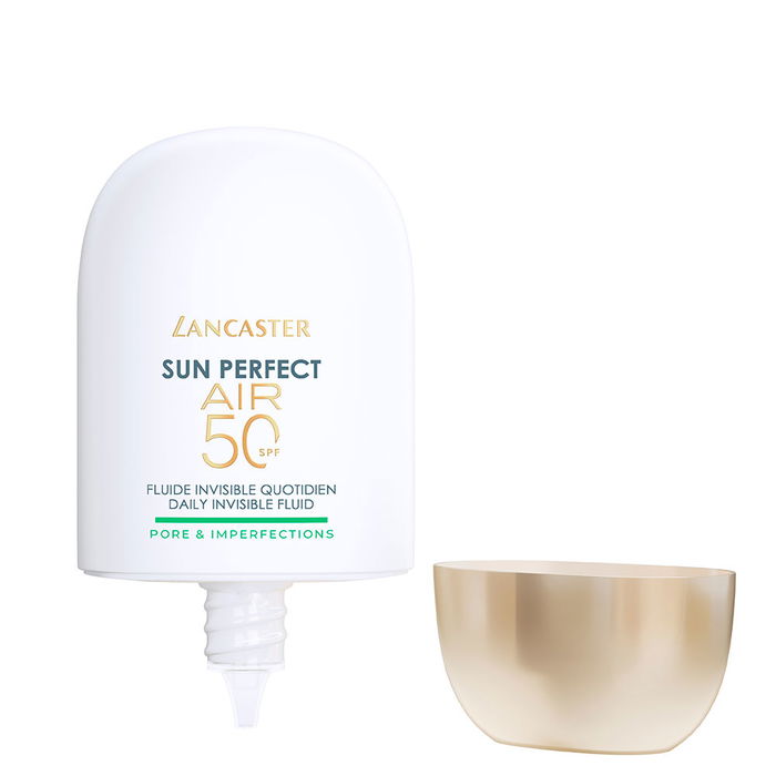 Lancaster Sun Perfect AIR Pores - Fluide invisible quotidien SPF50, protection UVB/UVA/lumière bleue, technologie Full Light, 40 ml Lancaster Sun Perfect AIR Pores - Fluide invisible quotidien SPF50, protection UVB/UVA/lumière bleue, technologie Full Light, 40 ml