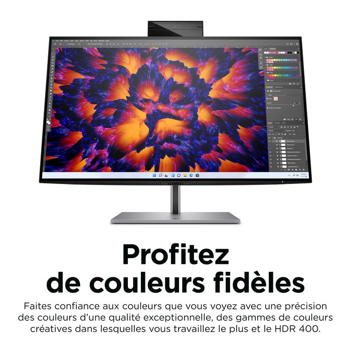 HP Écran de Conférence Z24m G3 60.5 cm (23.8") QHD IPS Webcam Intégrée Haut-Parleurs Micro HP Presence HDR400 USB-C 100W