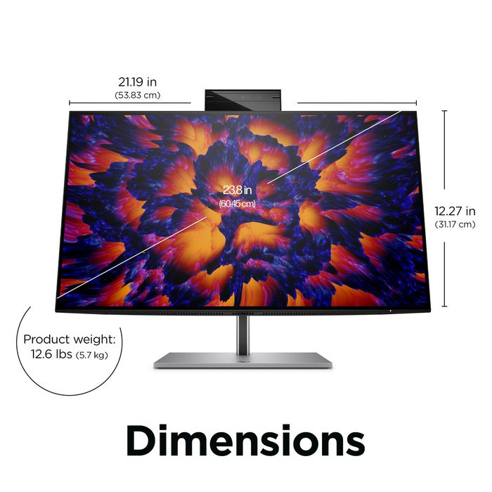 HP Écran de Conférence Z24m G3 60.5 cm (23.8") QHD IPS Webcam Intégrée Haut-Parleurs Micro HP Presence HDR400 USB-C 100W