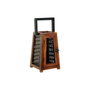 DKD Home Decor Bougeoir Noir Naturel Métal et Bois de manguier 15 x 15 x 26 cm