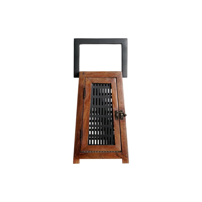 DKD Home Decor Bougeoir Noir Naturel Métal et Bois de manguier 15 x 15 x 26 cm DKD Home Decor Bougeoir Noir Naturel Métal et Bois de manguier 15 x 15 x 26 cm