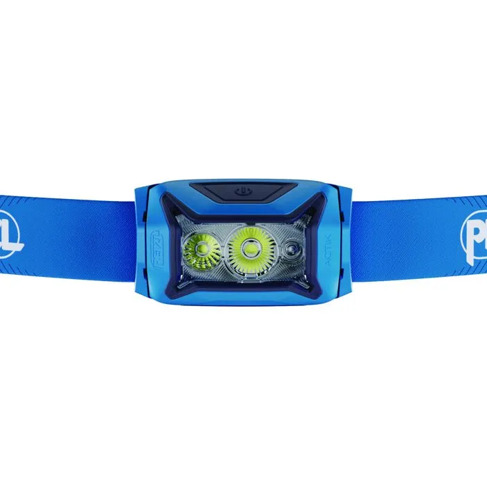 Petzl Lampe frontale ACTIK 450 Lumens, Portée 100 m, Autonomie 100 h, Alimentation 3 piles AAA/LR03