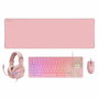 Pack Gaming Mars Gaming MCPRGB3PES Multicouleur Rose Espagnol Qwerty (4 Unités)