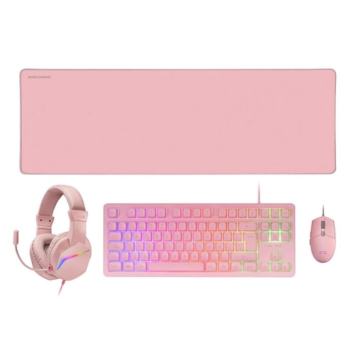 Mars Gaming MCP-RGB3 Pack Gaming 4 en 1 : Clavier TKL H-Mech, Souris RGB 3200 DPI, Casque FRGB Rainbow, Tapis XXL – PC, PS5, Xbox Mars Gaming MCP-RGB3 Pack Gaming 4 en 1 : Clavier TKL H-Mech, Souris RGB 3200 DPI, Casque FRGB Rainbow, Tapis XXL – PC, PS5, Xbox