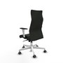 Piqueras Y Crespo Fauteuil Albacete, Mécanisme Synchrone, Tissu Noir, Base Blanche