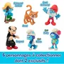 Les Schtroumpfs - Coffret de 6 figurines avec 2 inédites (Bubble, Firefly, Fermier, Grand Schtroumpf, Gargamel, Azrael) - Figurines 5.5 cm - Dès 3 ans