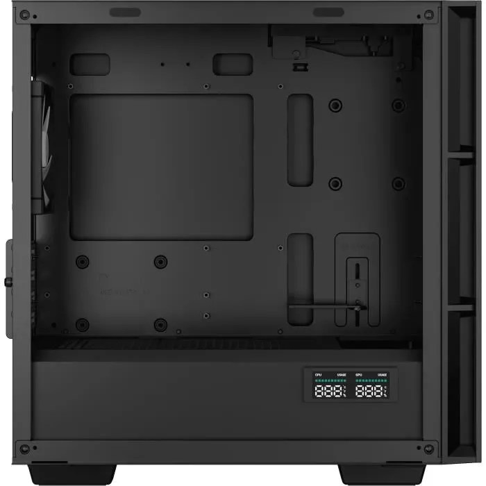 Deepcool CH360 Digital - Boîtier PC Mini Tour M-ATX Noir - Façade Mesh, Afficheur Température, 3 Ventilos ARGB, Verre Trempé, USB Type-C